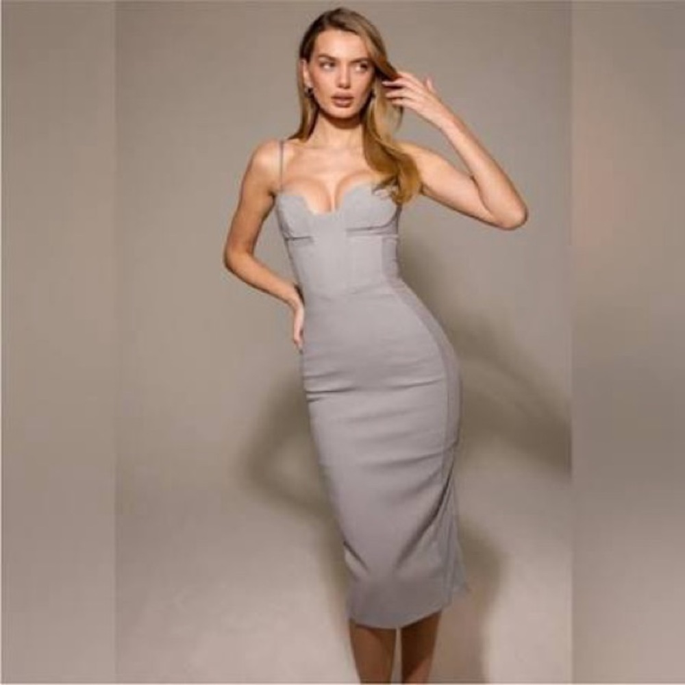 House of CB Gray Midi Dress - Picture 2 of 11